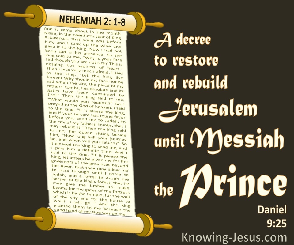 Daniel  9-25 From The Issuing Of A Decree To Rebuild Jerusalem (black)